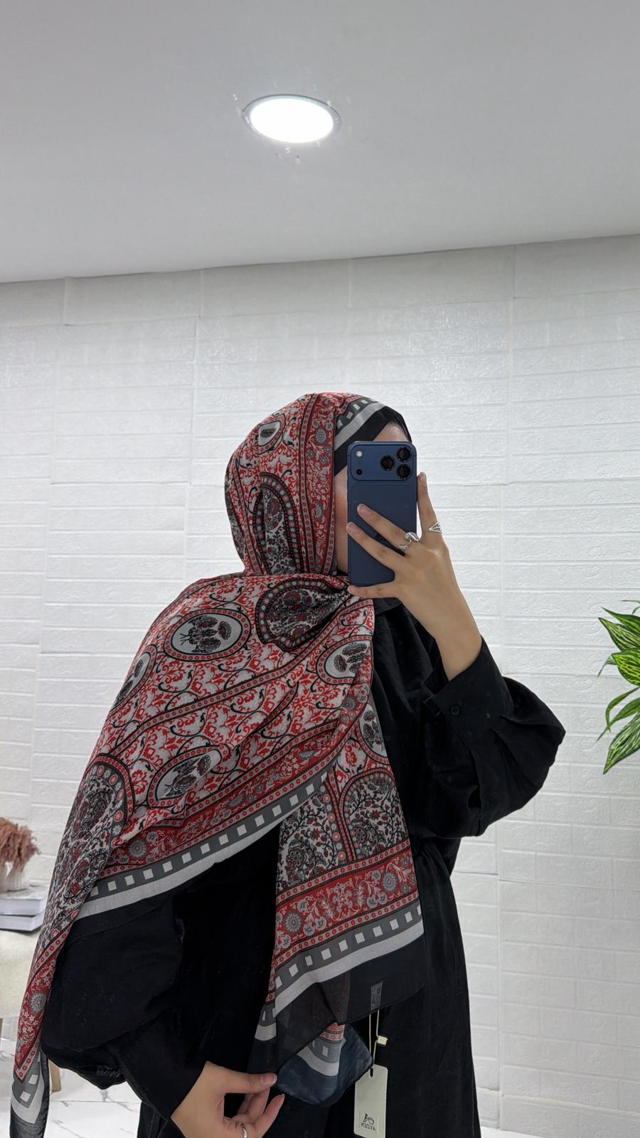 PAMUKLU ETNİK DESEN ŞAL