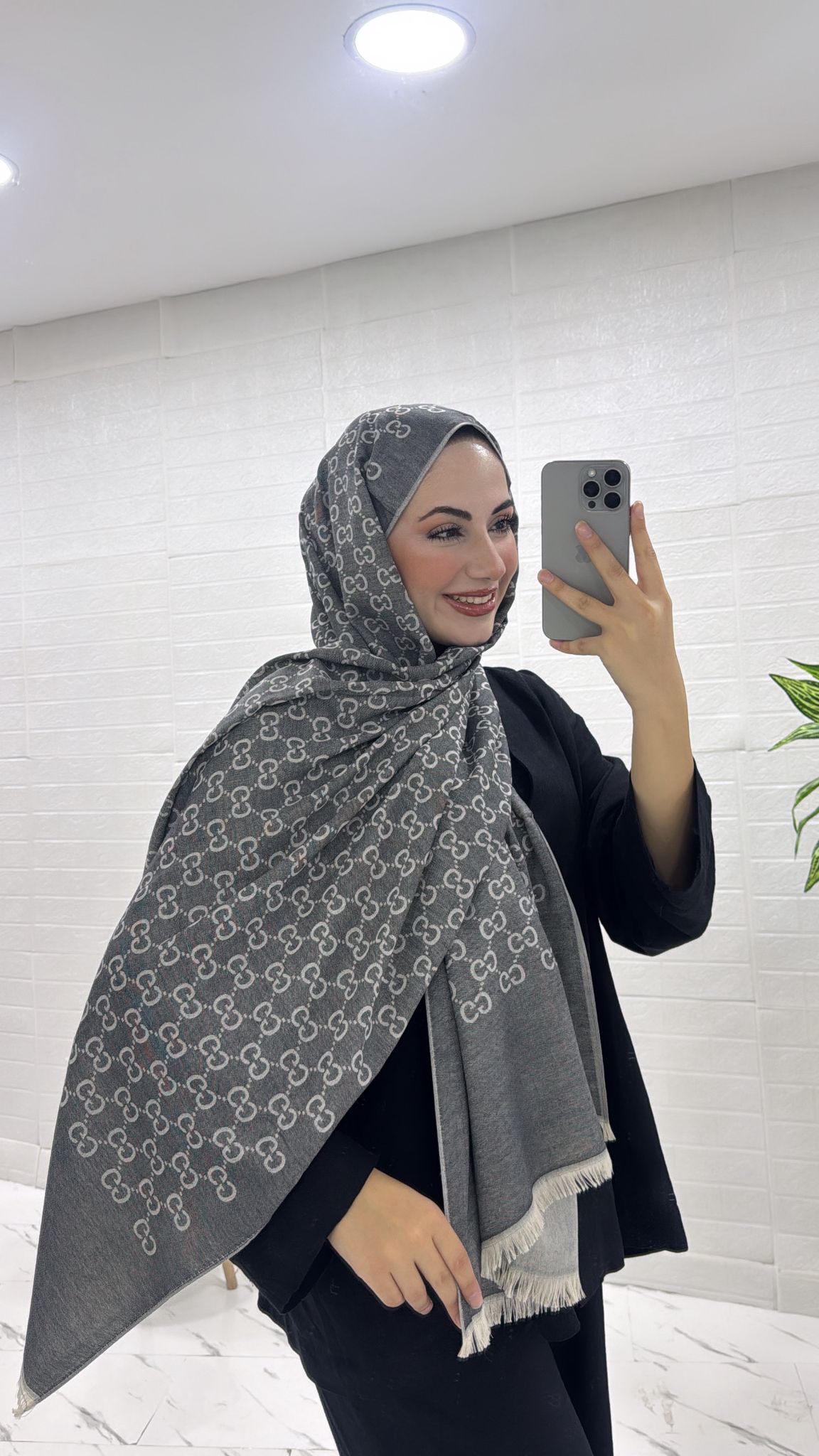 ÇİFT TARAFLI İTHAL YÜN İPEK G DESEN ŞAL