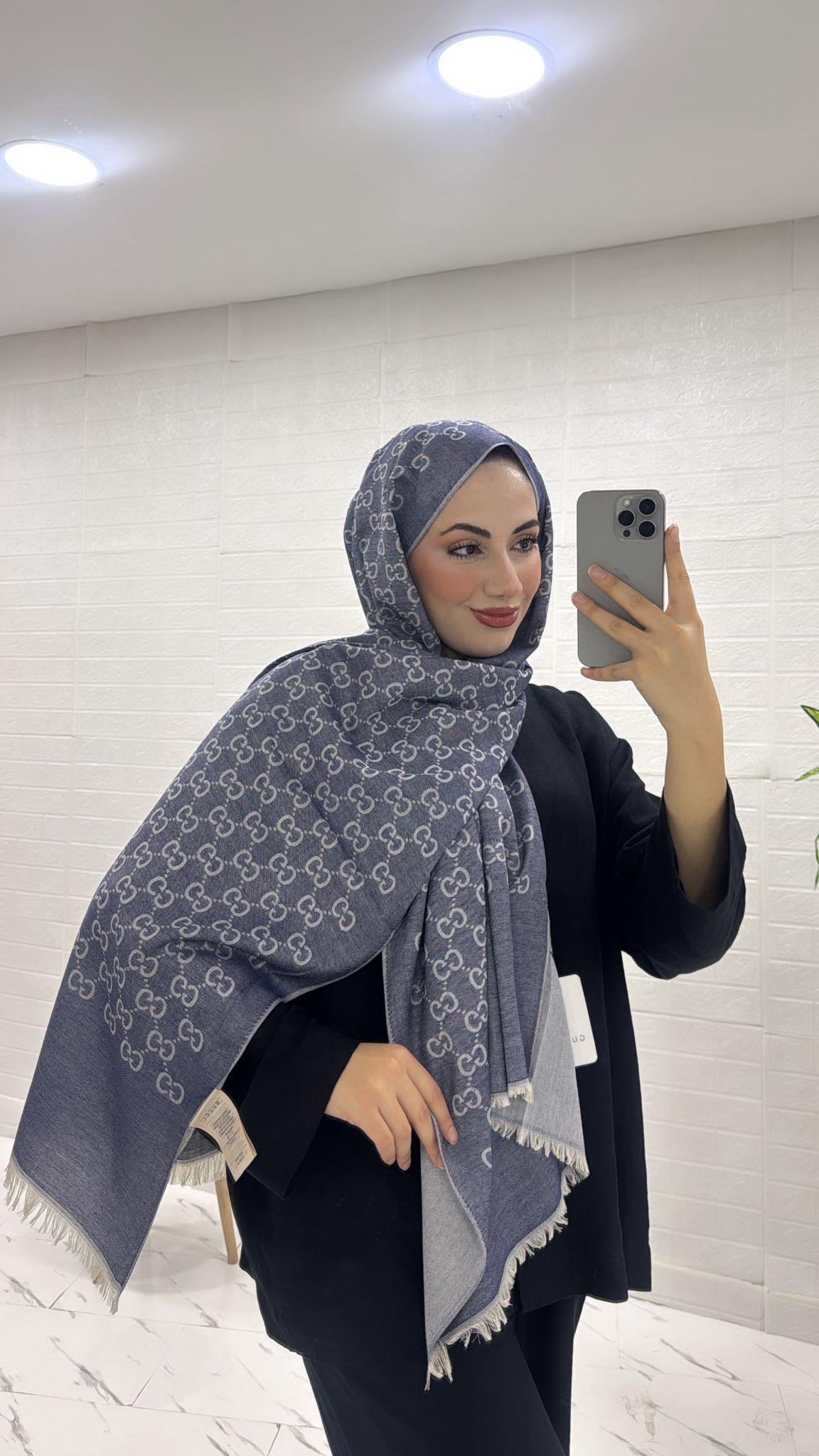 ÇİFT TARAFLI İTHAL YÜN İPEK G DESEN ŞAL