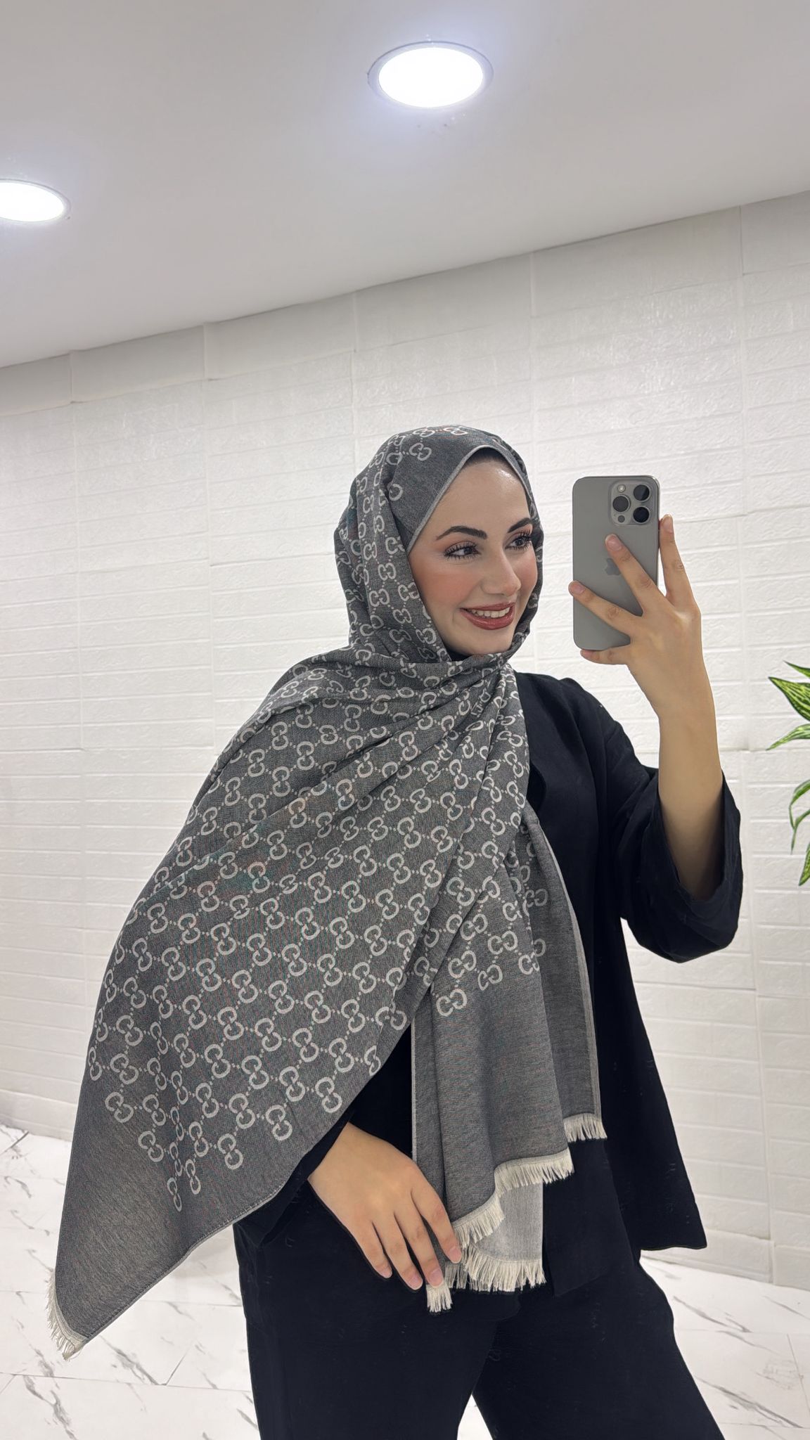 ÇİFT TARAFLI İTHAL YÜN İPEK G DESEN ŞAL