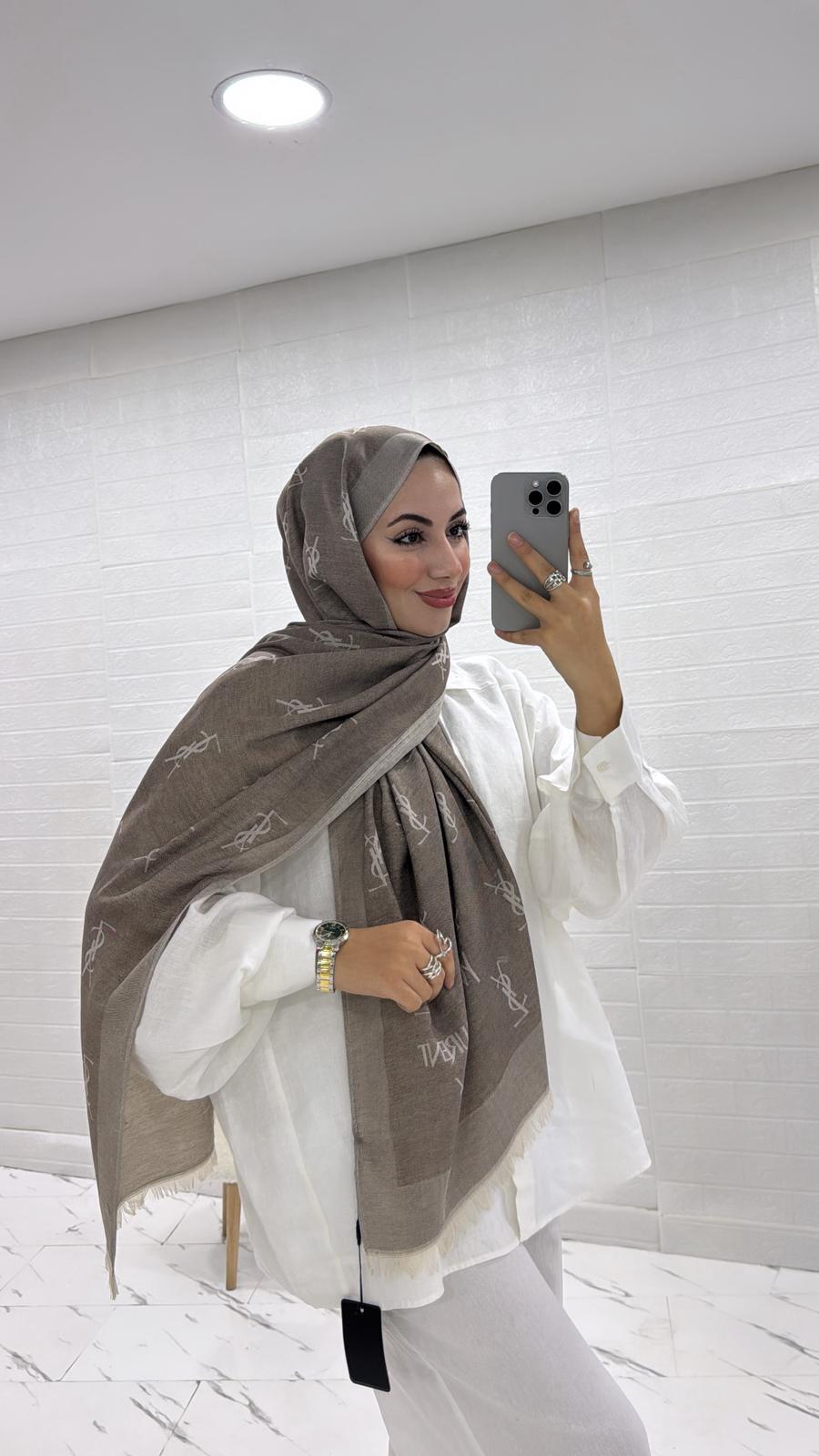 ÇİFT TARAFLI İTHAL YÜN İPEK YSL ŞAL