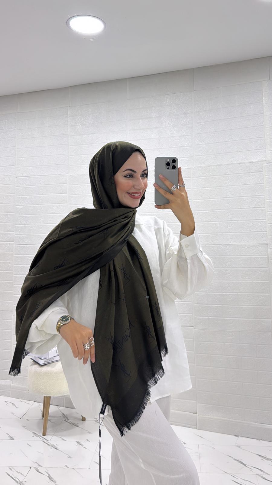 ÇİFT TARAFLI İTHAL YÜN İPEK YSL ŞAL