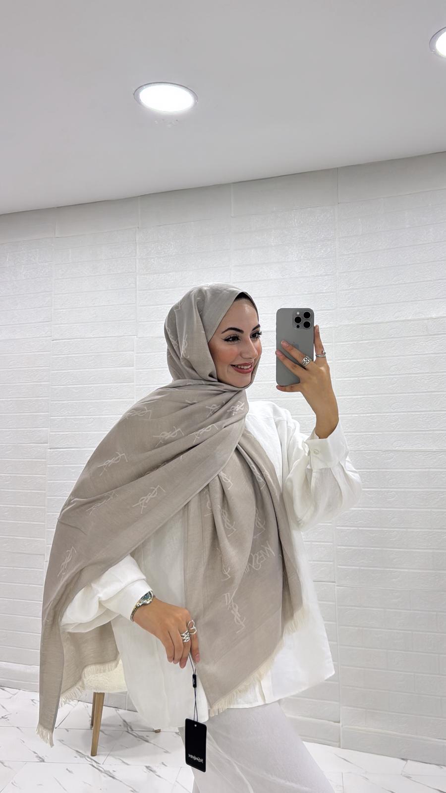 ÇİFT TARAFLI İTHAL YÜN İPEK YSL ŞAL