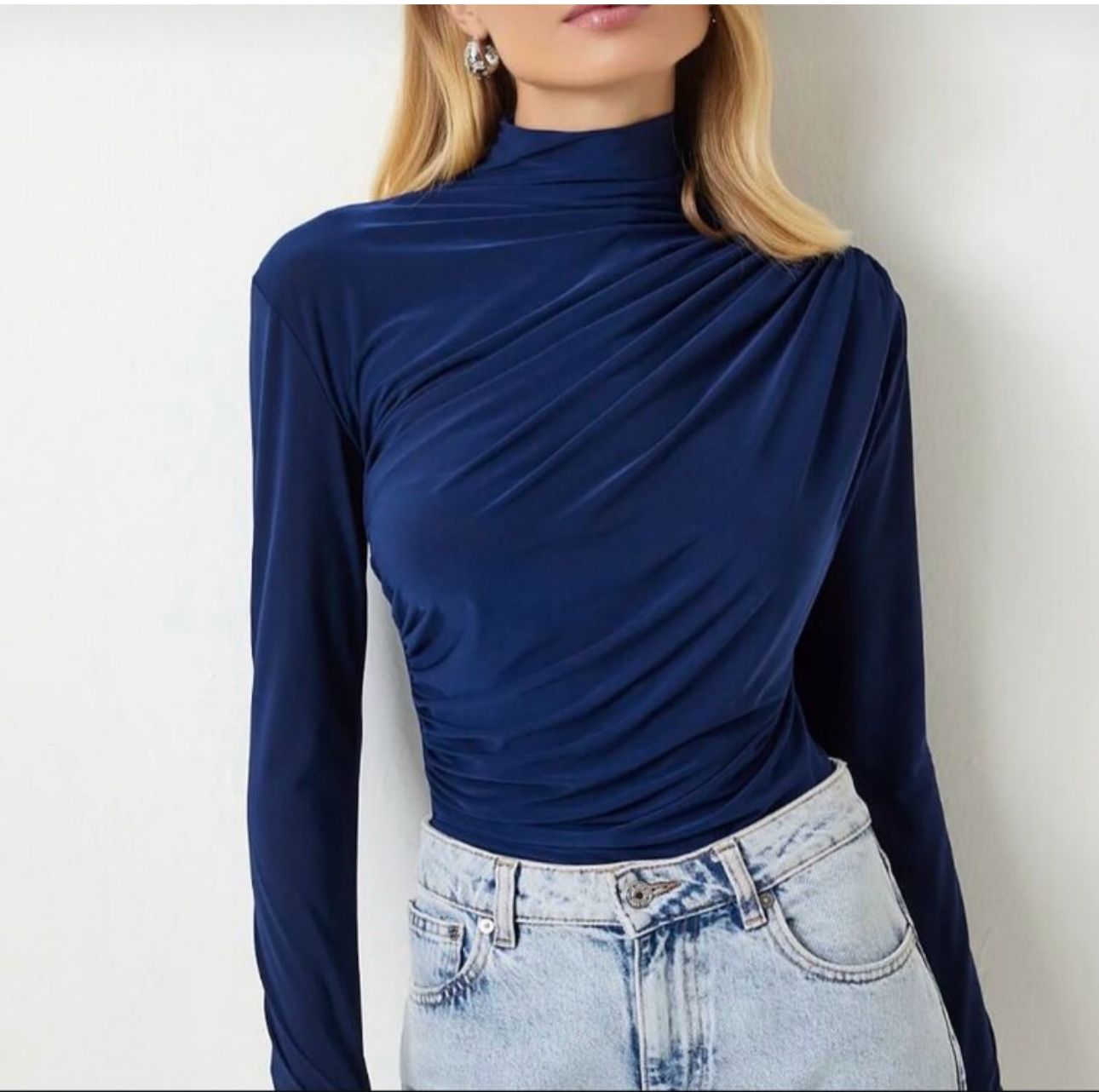 DRAPELİ BLUZ SANDY KUMAŞ