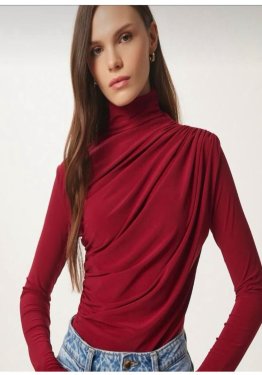 DRAPELİ BLUZ SANDY KUMAŞ