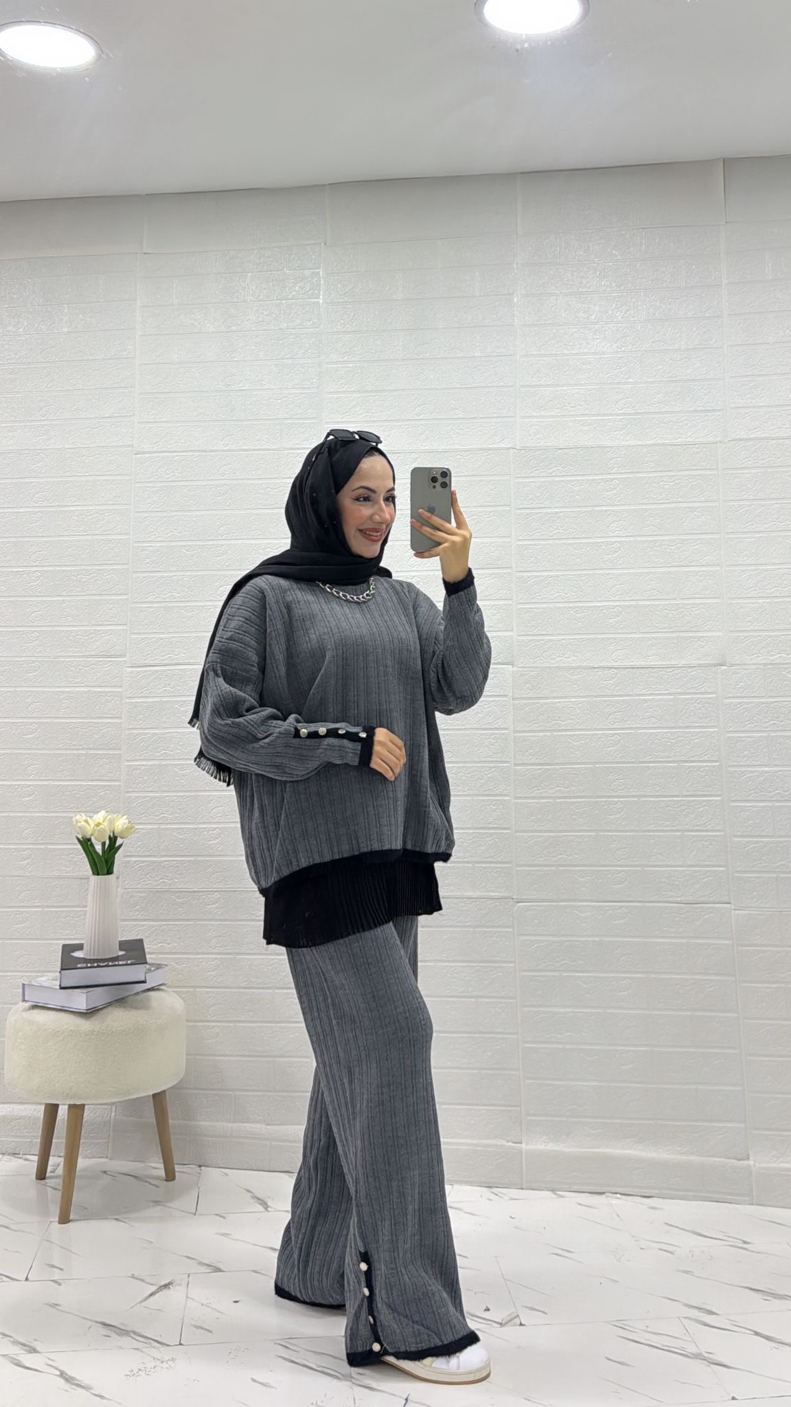 İKİLİ TRİKO TAKIM GRİ